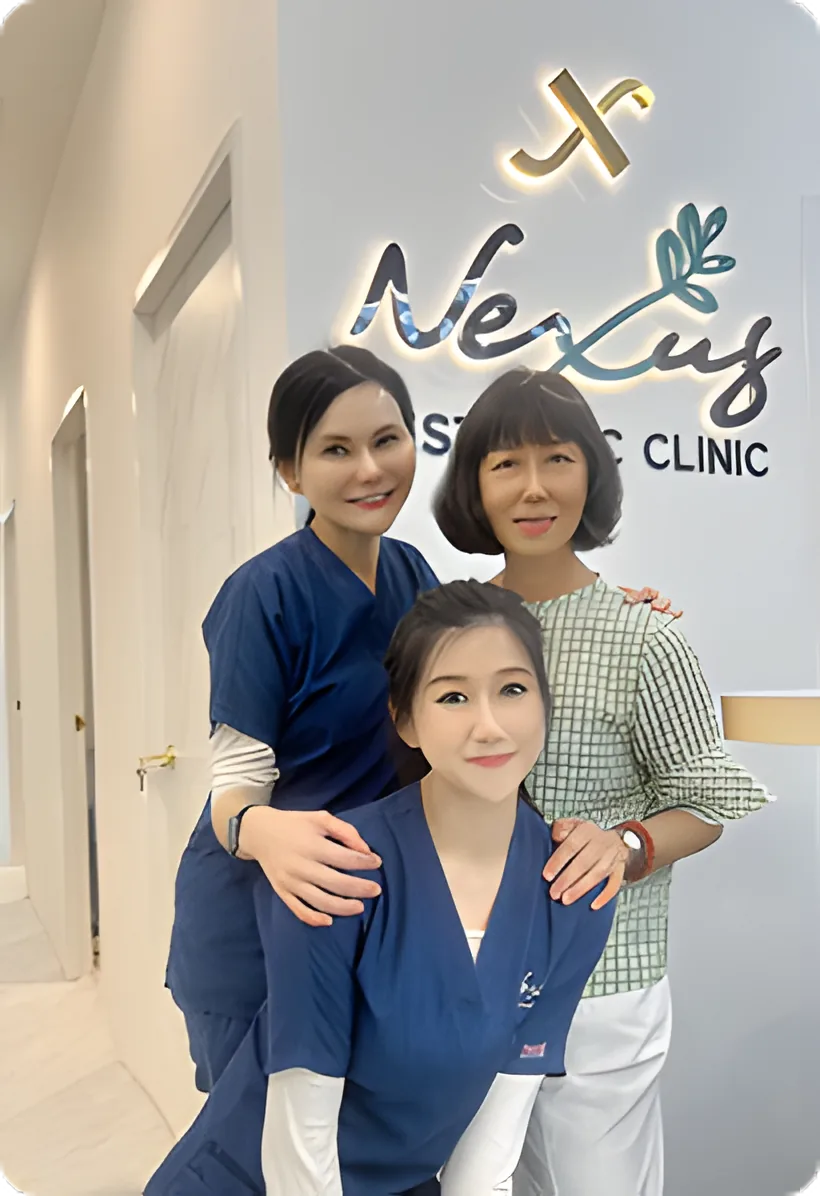 Dr Samantha at Nexus Aesthetic Clinic in consultation with a patient