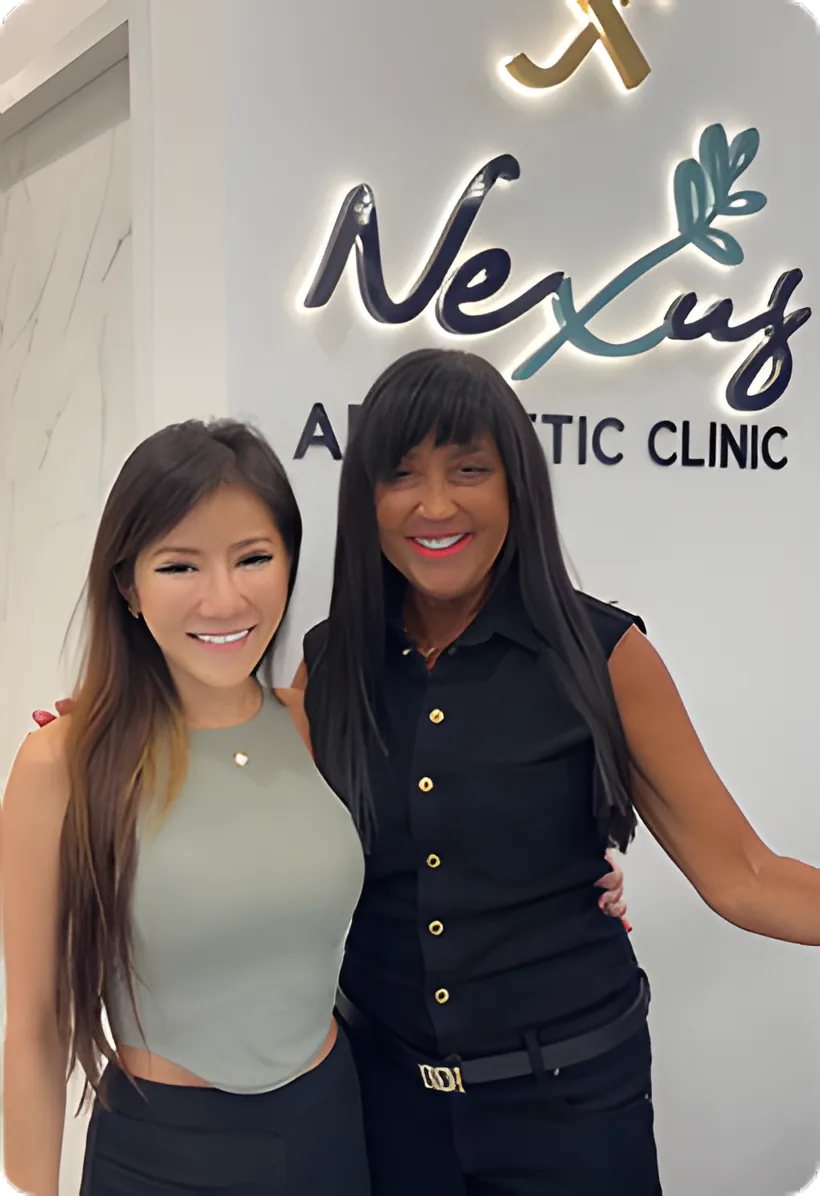 Dr Samantha reviewing skin diagnostics with a Nexus patient
